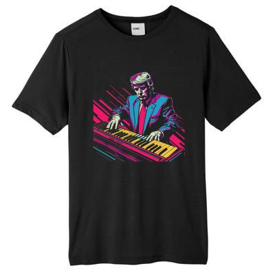 Funny Trump 80S Synth Keyboard Tall Fusion ChromaSoft Performance T-Shirt