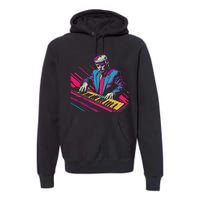 Funny Trump 80S Synth Keyboard Premium Hoodie