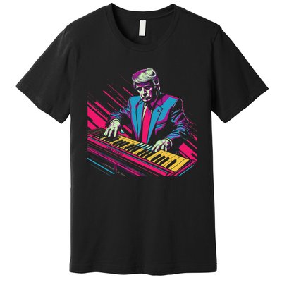 Funny Trump 80S Synth Keyboard Premium T-Shirt