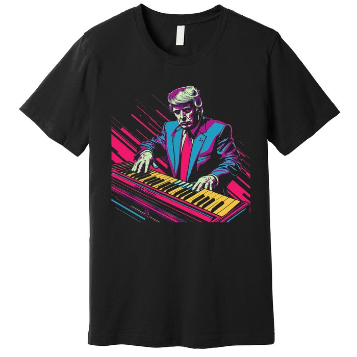 Funny Trump 80S Synth Keyboard Premium T-Shirt