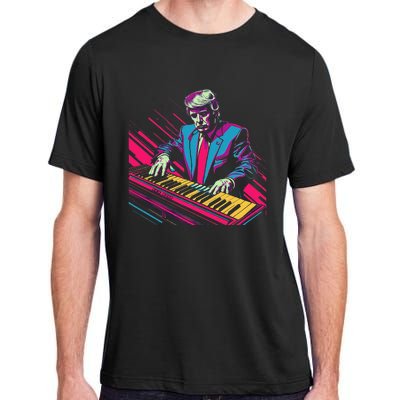 Funny Trump 80S Synth Keyboard Adult ChromaSoft Performance T-Shirt