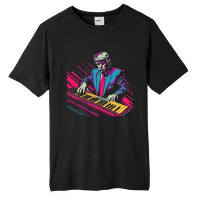 Funny Trump 80S Synth Keyboard Tall Fusion ChromaSoft Performance T-Shirt