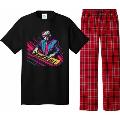 Funny Trump 80S Synth Keyboard Pajama Set