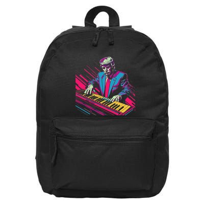 Funny Trump 80S Synth Keyboard 16 in Basic Backpack