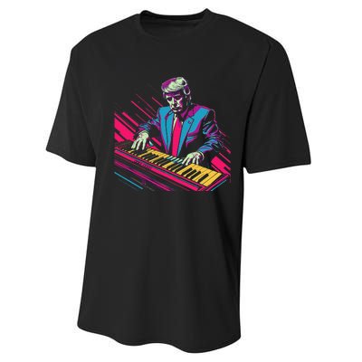 Funny Trump 80S Synth Keyboard Performance Sprint T-Shirt