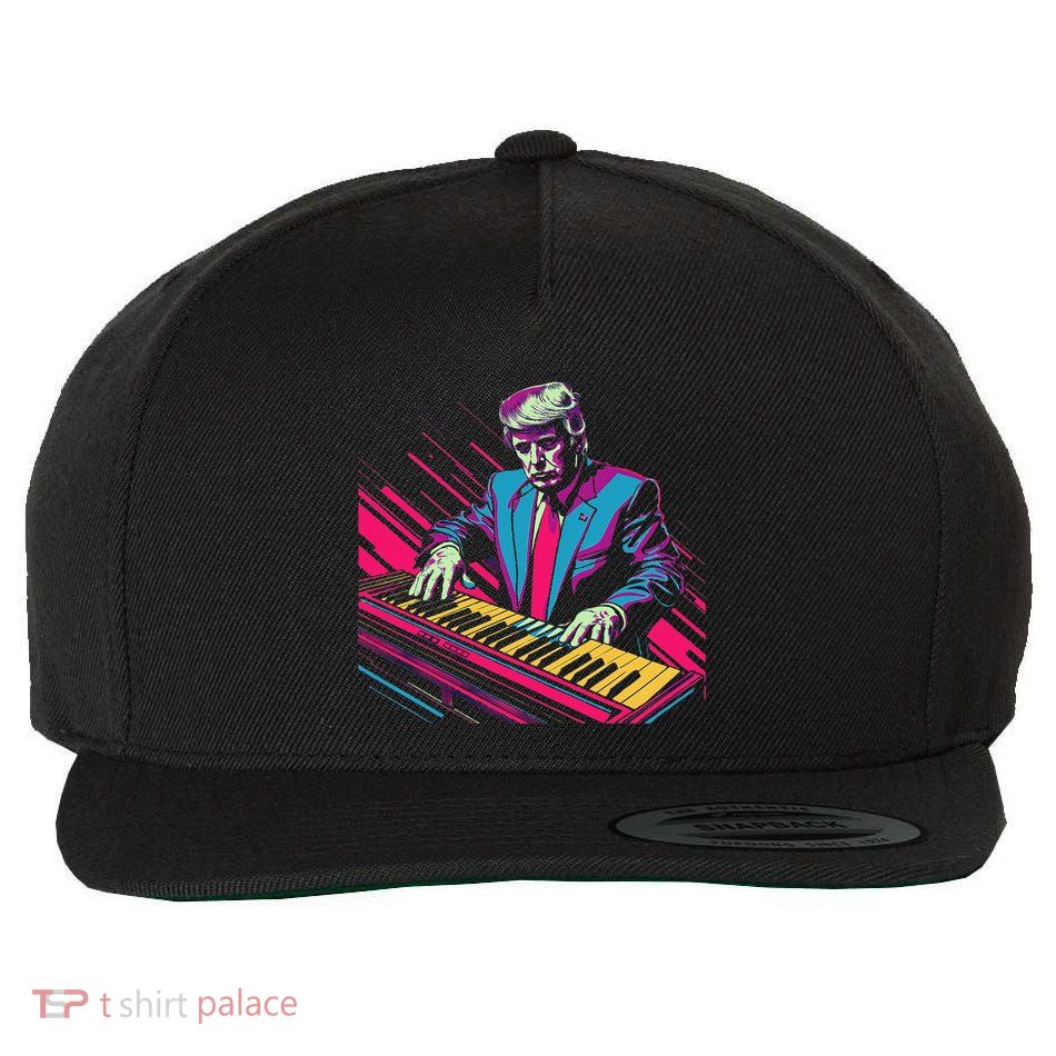 Funny Trump 80S Synth Keyboard Wool Snapback Cap