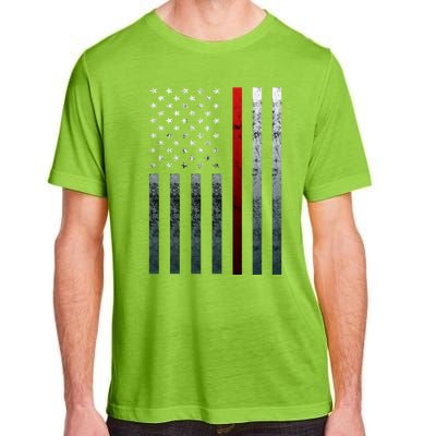 Firefighter Thin American Flag Fire Cool Gift Adult ChromaSoft Performance T-Shirt