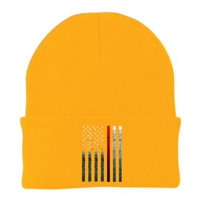 Firefighter Thin American Flag Fire Cool Gift Knit Cap Winter Beanie