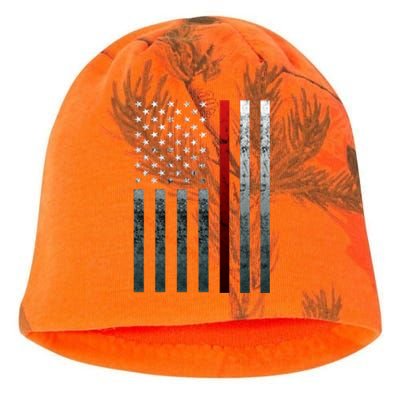 Firefighter Thin American Flag Fire Cool Gift Kati - Camo Knit Beanie