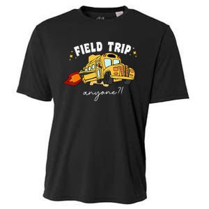 Field Trip Anyone Field Day Teacher Student School Funny Bus Cooling Performance Crew T-Shirt