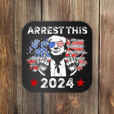 Funny Trump Arrest This Donald Trump Middle Finger President Coaster