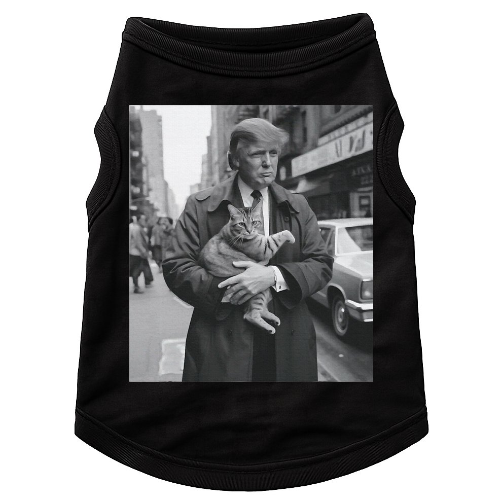 Funny Trump And Cat Funny Political  Doggie Tank