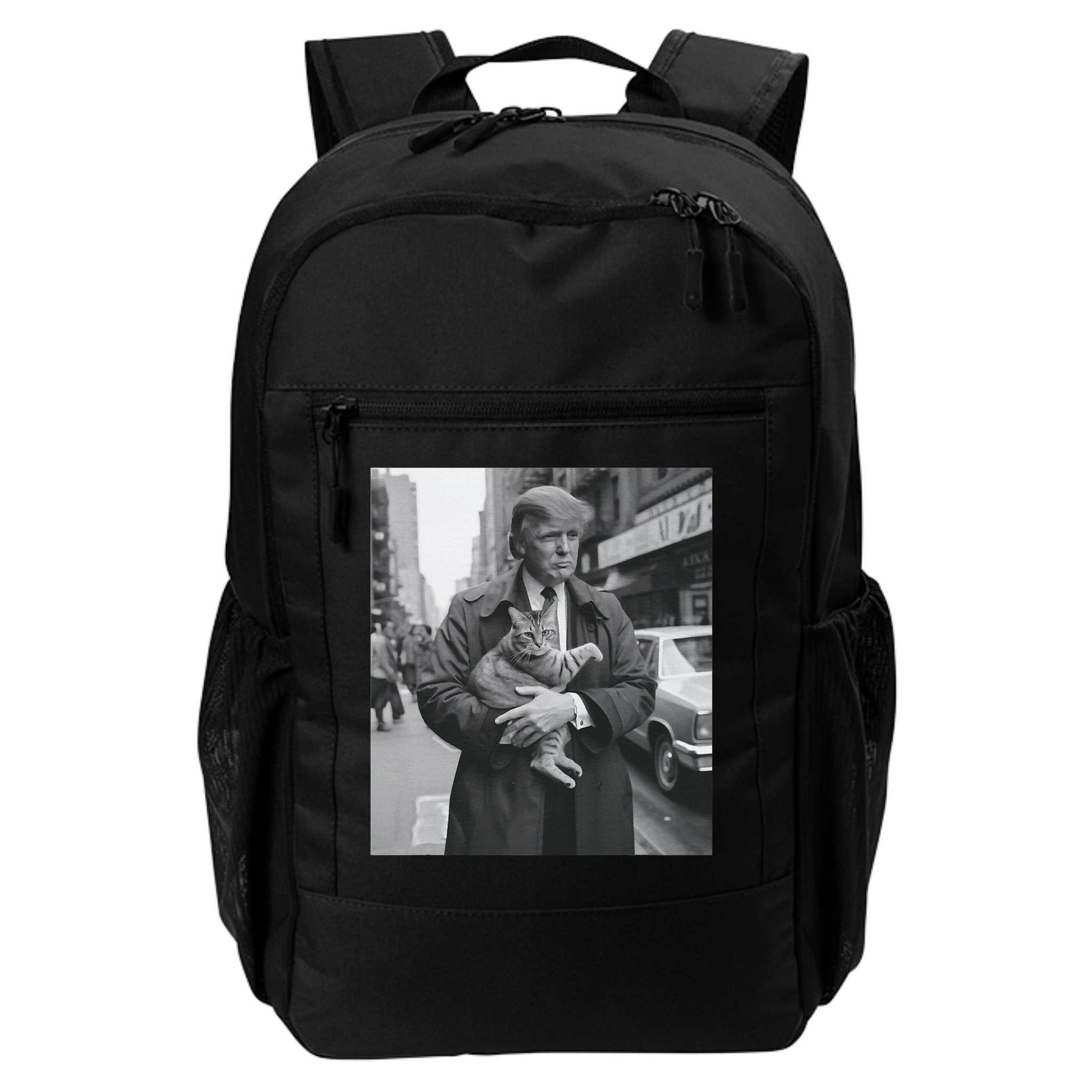Funny Trump And Cat Funny Political  Backpack