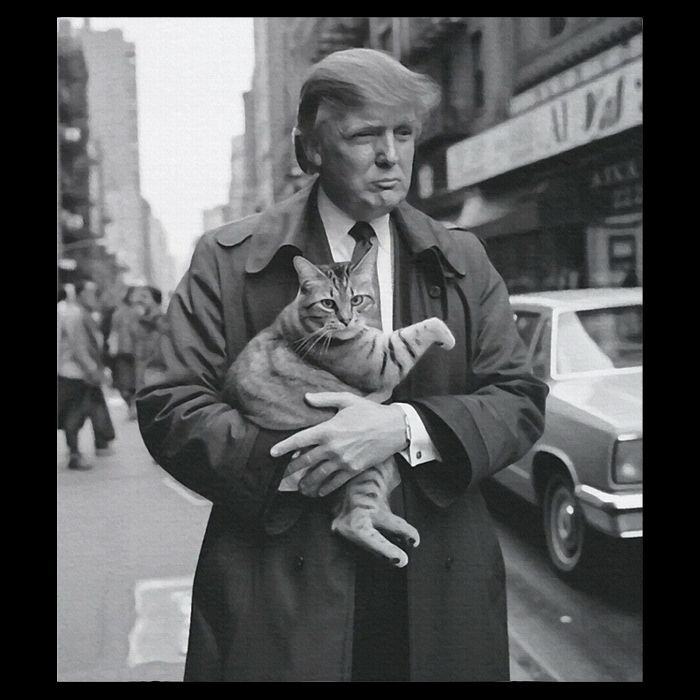 Funny Trump And Cat Funny Political  Backpack