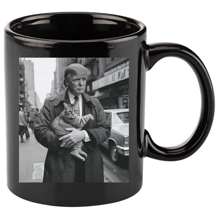 Funny Trump And Cat Funny Political  11oz C Handle Ceramic Mug