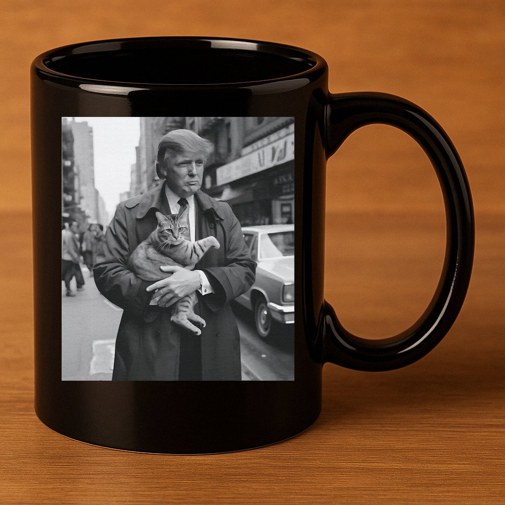 Funny Trump And Cat Funny Political  11oz C Handle Ceramic Mug