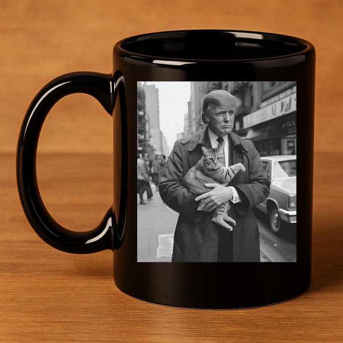 Funny Trump And Cat Funny Political  11oz C Handle Ceramic Mug
