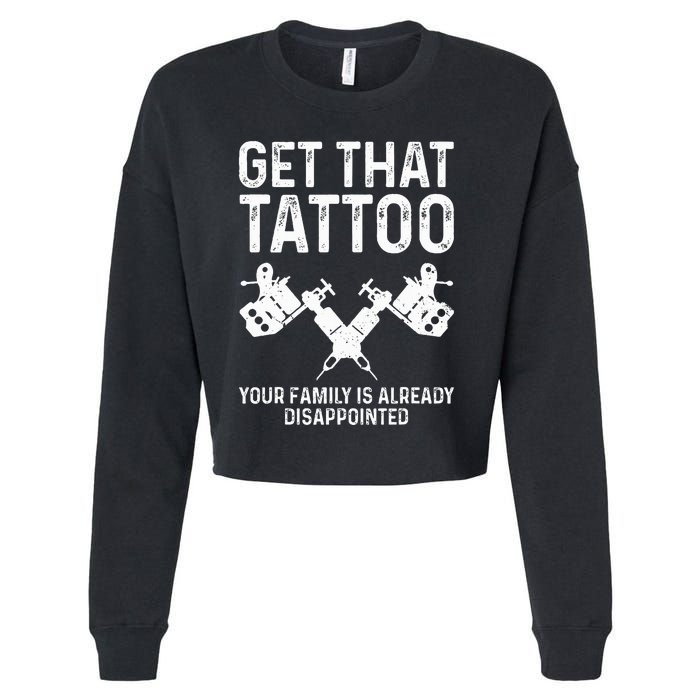 Funny Tattoo Artist Art For Tattooer Tattoo Artist Cropped Pullover Crew