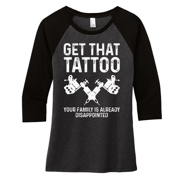 Funny Tattoo Artist Art For Tattooer Tattoo Artist Women's Tri-Blend 3/4-Sleeve Raglan Shirt