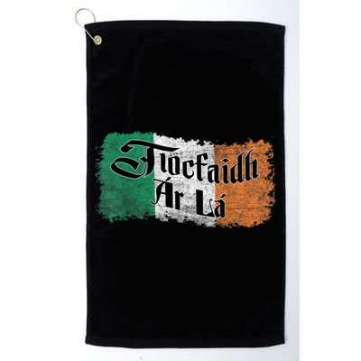 Funny Tiocfaidh Ar La Gift Vintage Ireland Irish Flag Gift Golf Towel