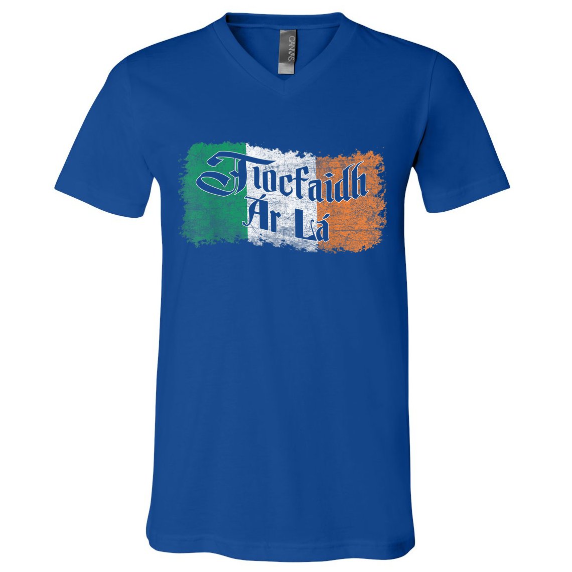 Funny Tiocfaidh Ar La Gift Vintage Ireland Irish Flag Gift V-Neck T-Shirt