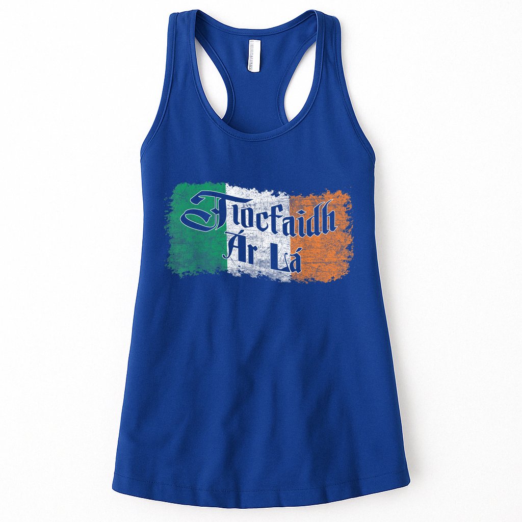 Funny Tiocfaidh Ar La Gift Vintage Ireland Irish Flag Gift Womens Tank Top