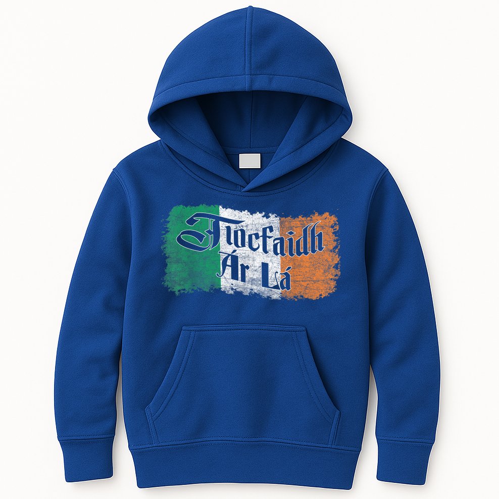 Funny Tiocfaidh Ar La Gift Vintage Ireland Irish Flag Gift Kids Hoodie