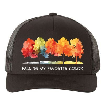 Fall Tree Autumn Tree Line Thanksgiving Yupoong Adult 5-Panel Trucker Hat