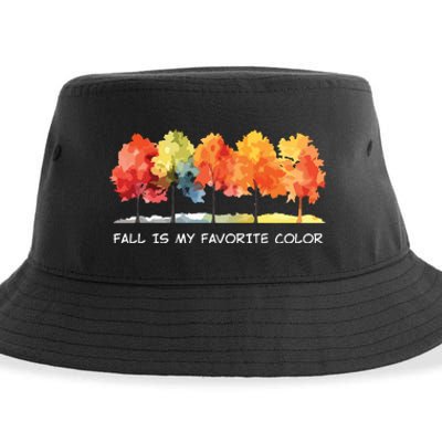 Fall Tree Autumn Tree Line Thanksgiving Sustainable Bucket Hat