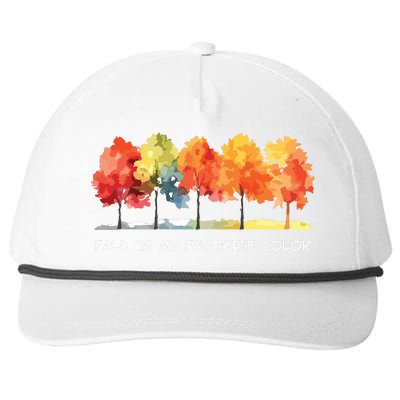 Fall Tree Autumn Tree Line Thanksgiving Snapback Five-Panel Rope Hat