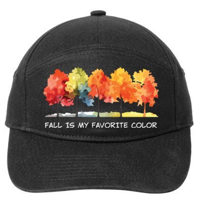 Fall Tree Autumn Tree Line Thanksgiving 7-Panel Snapback Hat