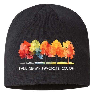 Fall Tree Autumn Tree Line Thanksgiving Sustainable Beanie