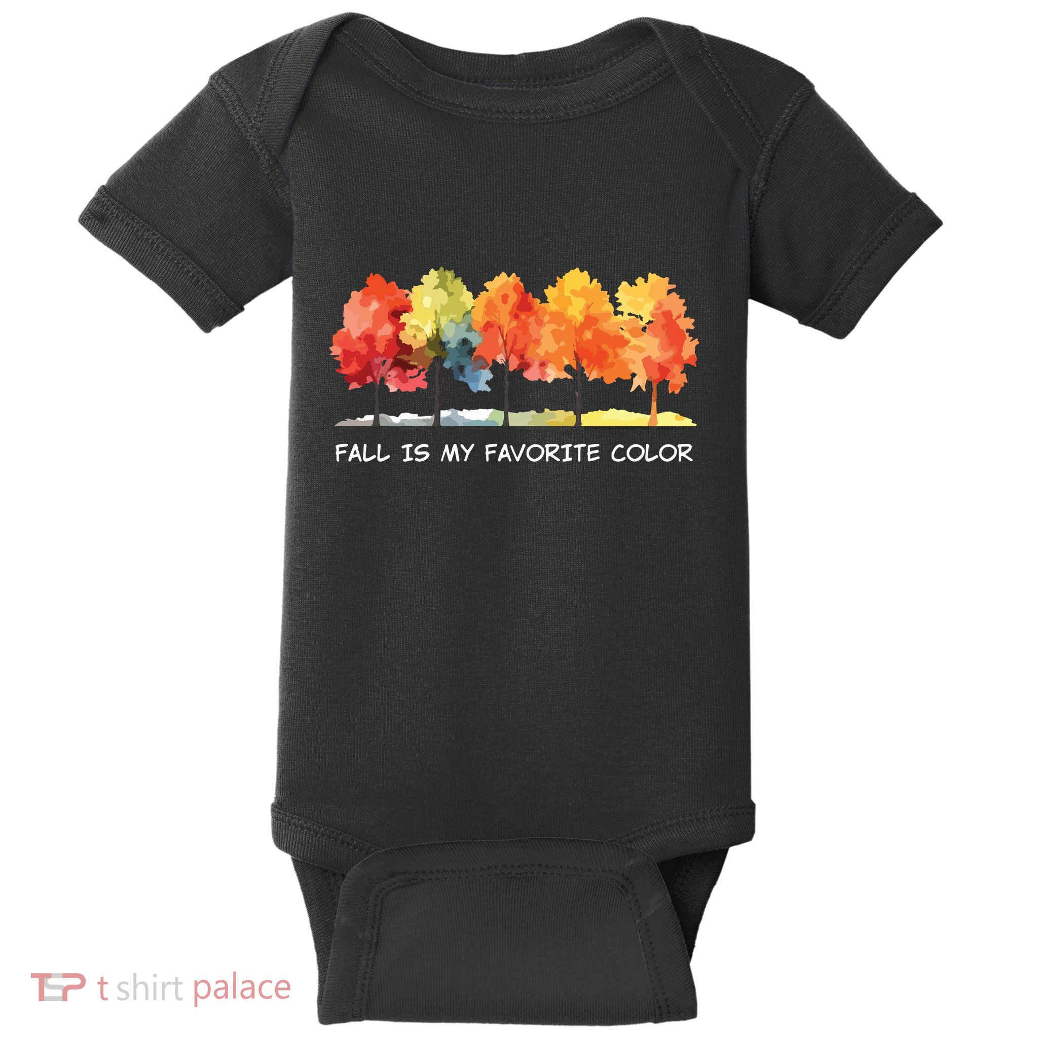 Fall Tree Autumn Tree Line Thanksgiving Baby Bodysuit