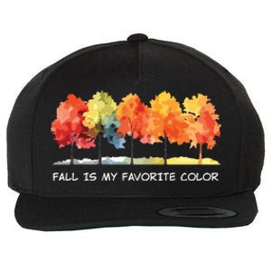 Fall Tree Autumn Tree Line Thanksgiving Wool Snapback Cap