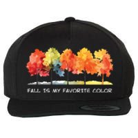 Fall Tree Autumn Tree Line Thanksgiving Wool Snapback Cap