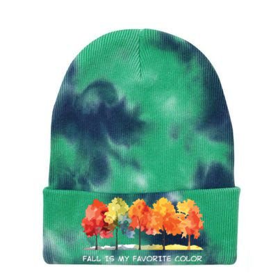 Fall Tree Autumn Tree Line Thanksgiving Tie Dye 12in Knit Beanie