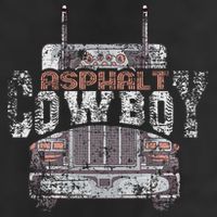 Funny Trucker Asphalt Cowboy Cool Truck Driver 7 Panel Mesh Trucker Snapback Hat