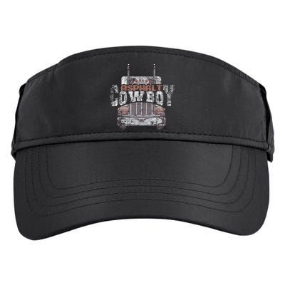 Funny Trucker Asphalt Cowboy Cool Truck Driver Adult Drive Performance Visor