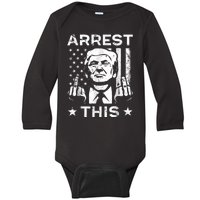 Funny Trump Arrest This Teee Trump Arrest This Baby Long Sleeve Bodysuit