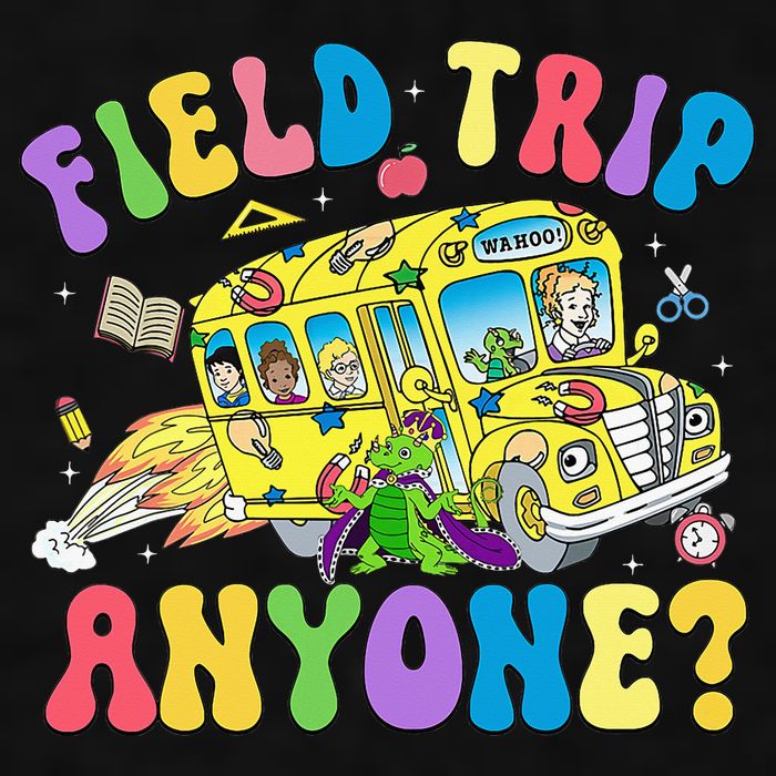Field Trip Anyone Field Day Let The Games Begin School Bus Ladies PosiCharge Tri-Blend Wicking Tank
