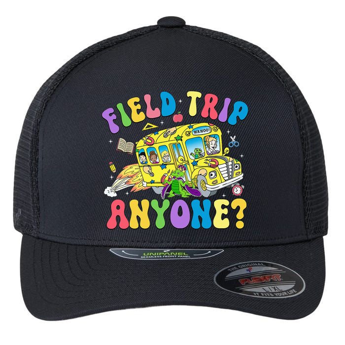 Field Trip Anyone Field Day Let The Games Begin School Bus Flexfit Unipanel Trucker Cap
