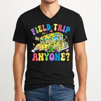 Field Trip Anyone Field Day Let The Games Begin School Bus V-Neck T-Shirt