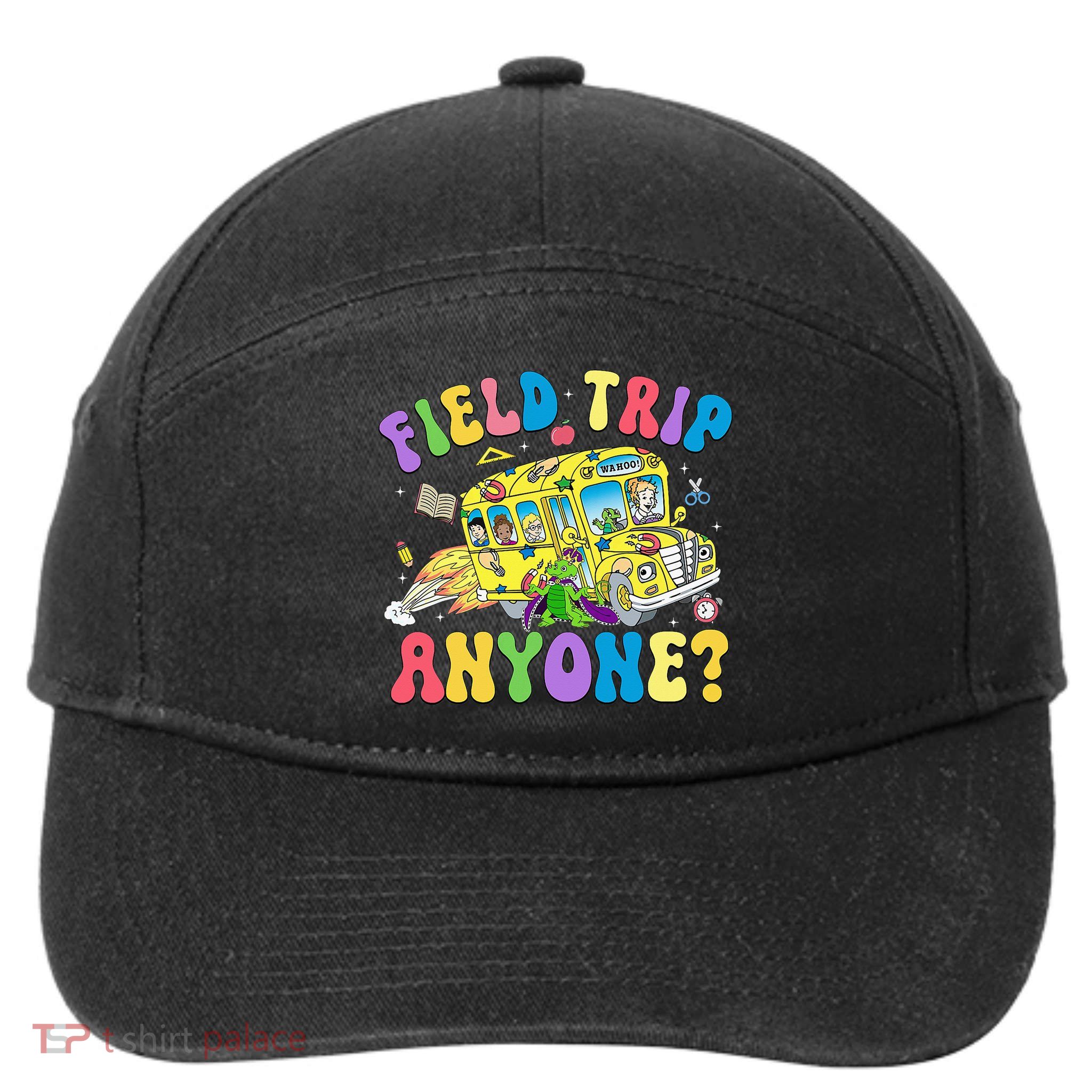 Field Trip Anyone Field Day Let The Games Begin School Bus 7-Panel Snapback Hat