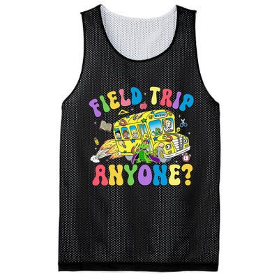 Field Trip Anyone Field Day Let The Games Begin School Bus Mesh Reversible Basketball Jersey Tank
