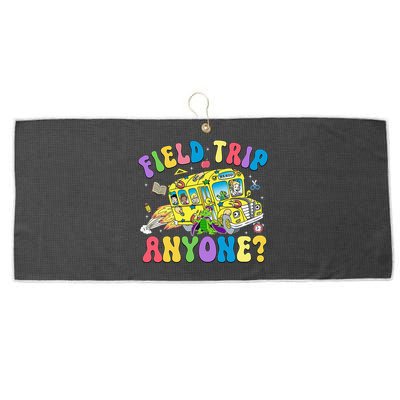 Field Trip Anyone Field Day Let The Games Begin School Bus Large Microfiber Waffle Golf Towel