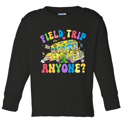 Field Trip Anyone Field Day Let The Games Begin School Bus Toddler Long Sleeve Shirt