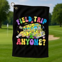 Field Trip Anyone Field Day Let The Games Begin School Bus Golf Towel