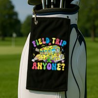 Field Trip Anyone Field Day Let The Games Begin School Bus Golf Towel