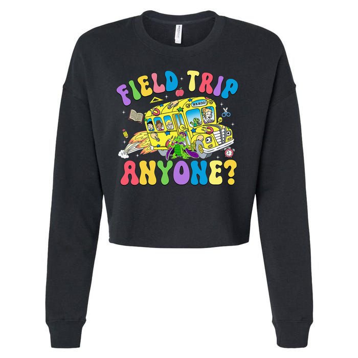Field Trip Anyone Field Day Let The Games Begin School Bus Cropped Pullover Crew