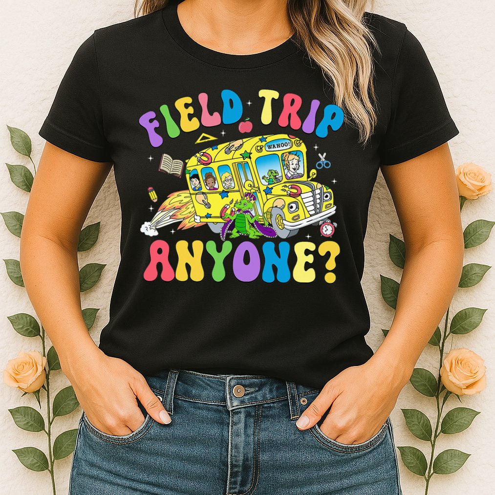 Field Trip Anyone Field Day Let The Games Begin School Bus Womens T-Shirt